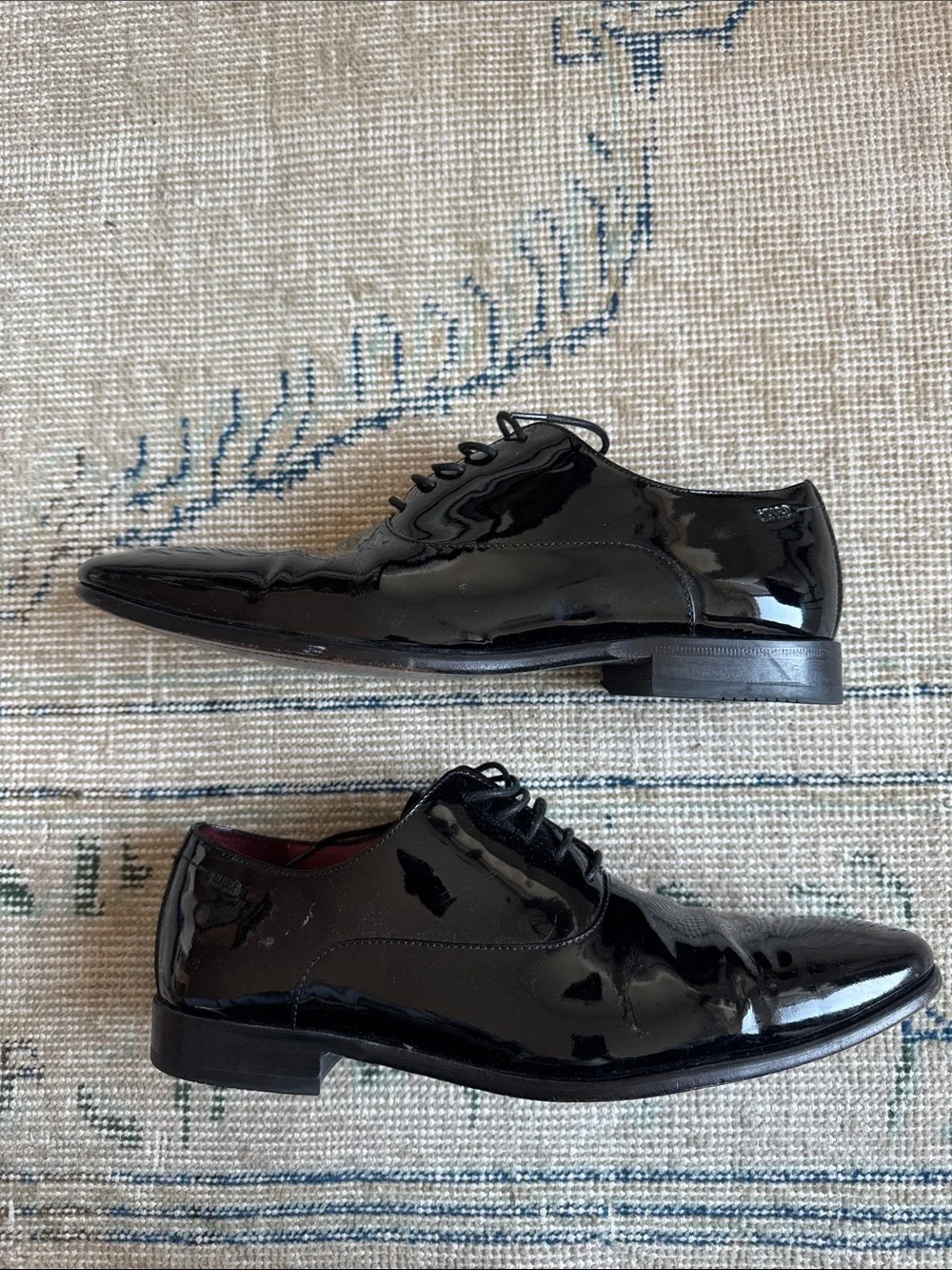 Hugo Boss Patent Leather Oxford Dress Shoes